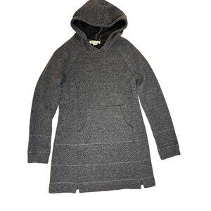 Akini Women's Hooded Long Sweater Size S Gray Kangaroo Pocket‎ Long Sleeve